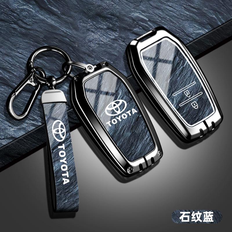Car Key Case Cover Shell Key holder Bag For Toyota C-HR Hilux Fortuner Land Cruiser 200 Camry Corolla Crown RAV4 2023 2024 2025