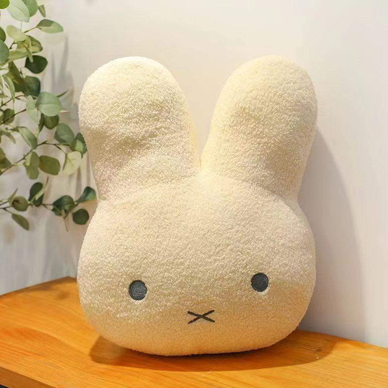 White 40cm Beige Huge Mascot Rabbit Face Sleeping Cushion Hug Pillow Bed