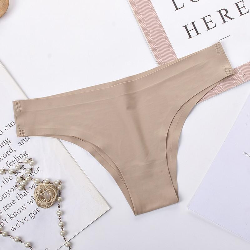 3 sztuki/zestaw damskie figi bikini lodowy jedwab bezszwowa niska zabudowa seksowna kobieca bielizna brazylijska