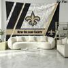 New Orleans Saints Logo Wall Tapestry Aesthetic Wall Hanging Printed Fabric Blanket Decorative Tapestries for Bedroom Living Room Home Decor