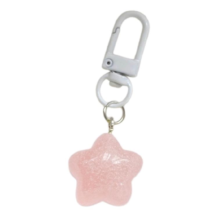 Star Keychain Fashionable Bag Accessory Portable Keyring Trendy Plastic Keychain 1