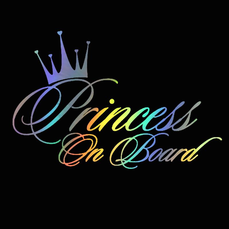 

Забавные 3D наклейки для автомобиля принцесса для ребенка на борту виниловые наклейки для девочек и дочек предупреждающий знак наклейка на авто Стайлинг