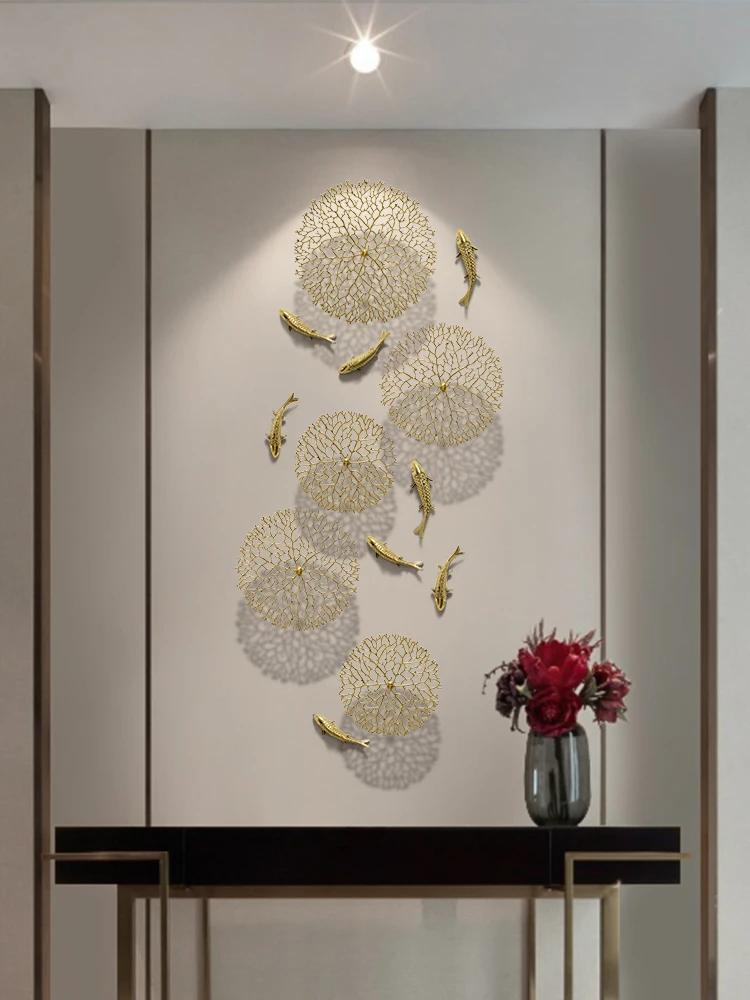 Copper Wealth Attracting Carp Wall Decoration Wall Pendant Living Room Entrance Corridor Decoration Sofa Background Wall Decor