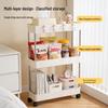 Mobile Multi-layer Floor Storage Rack for Bathroom, Kitchen, and Living Room