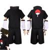 Anime Uchiha Sasuke Cosplay Costume Seconda Generazione T-shirt Nera Manica Corta Estiva Parrucca Adulto Uomo Donna Costume per Festa di Natale