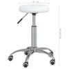 Vidaxl Swivel Office Chair, White, Faux Leather