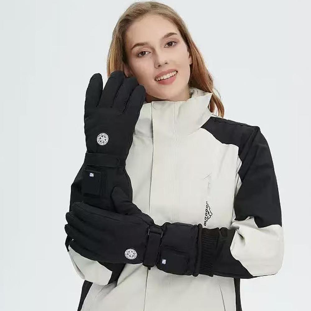 Men and Women Cold Proof Water Proof Wrist Strap Heat Insulated Work Gloves Outdoor Sports the Leather Winter Heated Ski Gloves