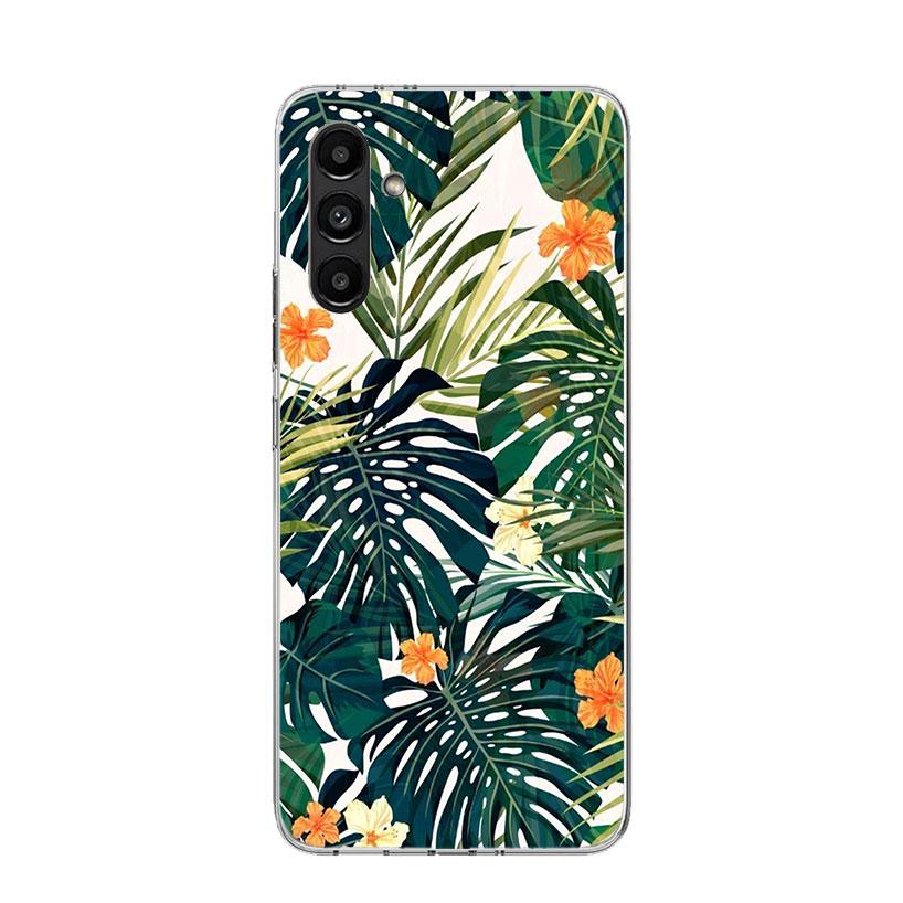 Summer Tropical Plants Green Leaf Phone Case For Samsung Galaxy A16 A26 A36 A56 A15 A14 A13 A55 A54 A53 A35 A34 A33 A25 A24 A23