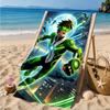 Superhero Cityscape Adventure Beach Towel, Super Soft Microfiber, Perfect Gift for Her/Him, Birthday, for Pool, Beach, Travel, Decor Beach Party