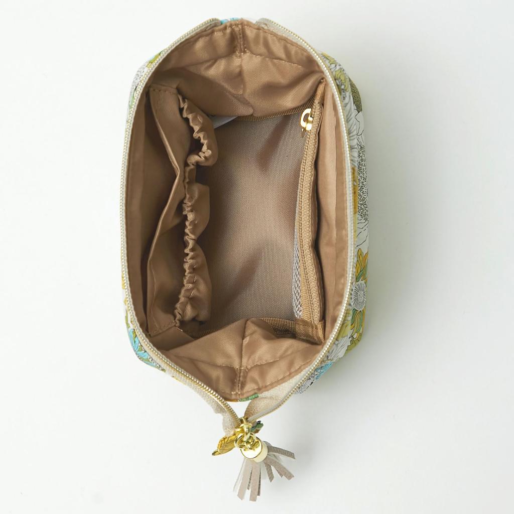 Wykonane z Liberty Wire Pouch 18703034 Saszetka na kwiatowy 18703034H Mała 11cm szer. x 11cm wys. x 9cm gł. [Tkanina Intermode] Kobiety, Nadruk, Żółty Susanna,