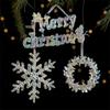 Transparent Christmas Hanging Decoration Snowflake Candy Acrylic Christmas Tree Ornament Shopwindow Festival Favors