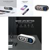Modern Minimalist Led Digital Alarm Clock With Lighted Mirror For Home Office Desk Decor