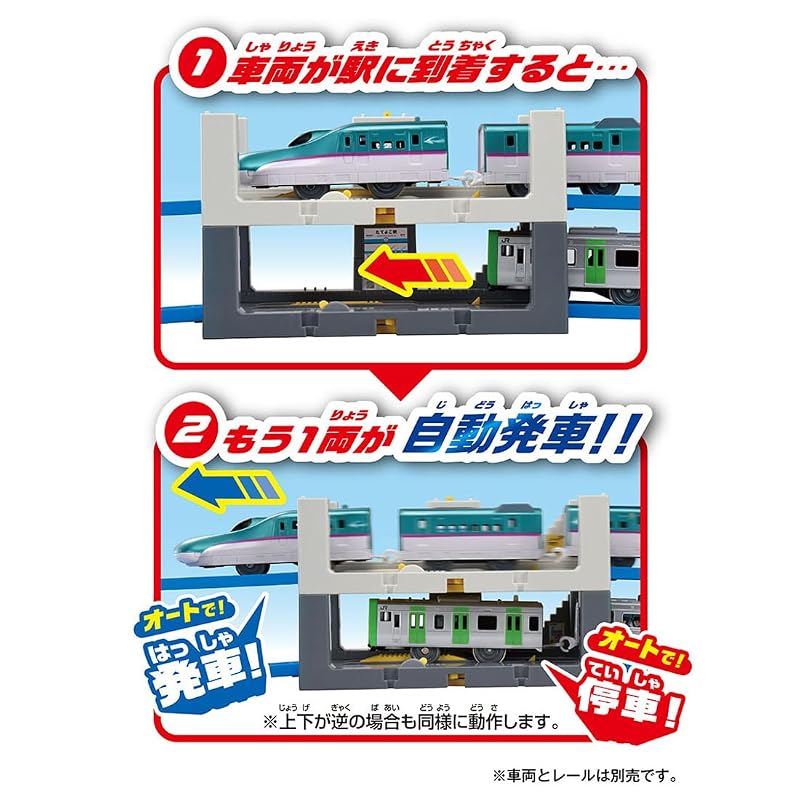 TAKARA TOMY Plarail J-25 Automatic Mutual Departure! Vertical and Horizontal Station Train Toy (Ages 3 and up)