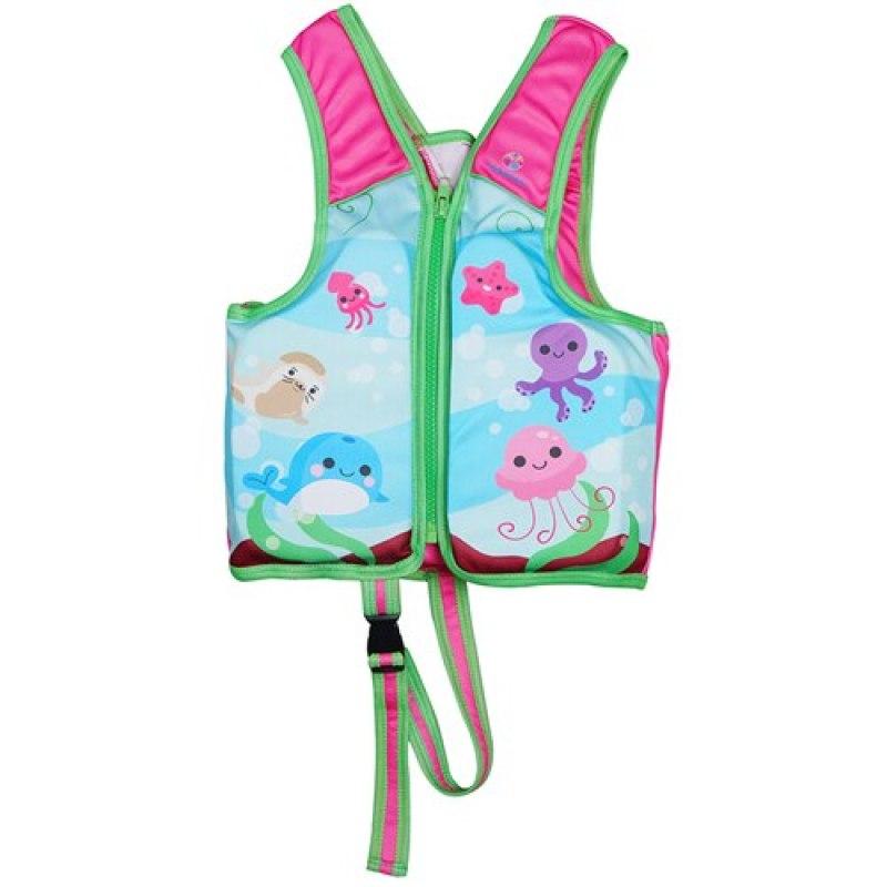 Letnie dziecięce kamizelki ratunkowe bez rękawów do pływania dla dzieci Chłopcy dziewczęta Regulowane kamizelki ratunkowe Cartoon Balanced Flotation Swimsuit