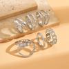 Ring set hot-selling jewelry exaggerated ring joint ring women's accessories high-end niche jewelry
