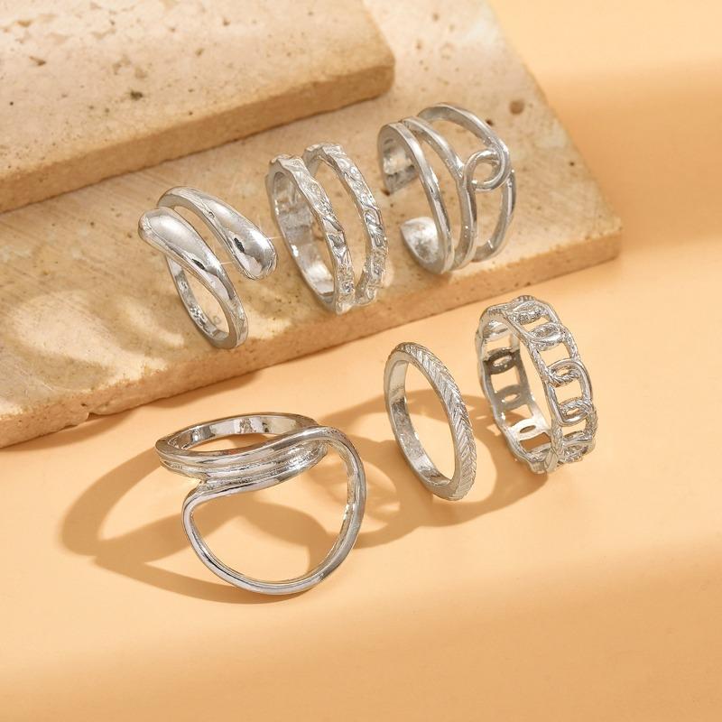 Ring Set Hot-selling Jewelry Exaggerated Ring Joint Ring Women's Accessories High-end Niche Jewelry