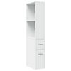 VidaXL Armoire de salle de bain étroite avec roulettes blanc, armoire de salle de bain haute, rangement de salle de bain 855295