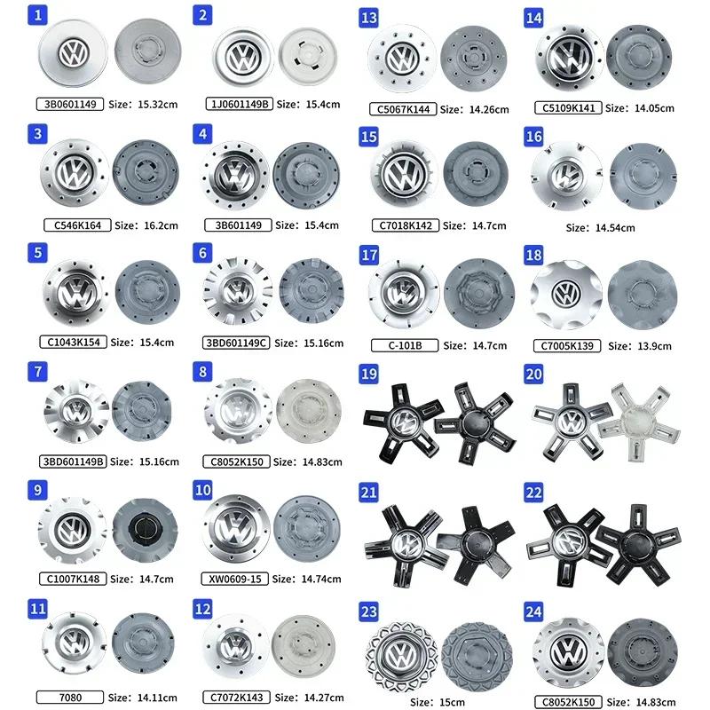 4 ks/šarže 140mm 141mm 142mm 147mm 148mm 151mm 153mm 154mm 162mm Krytka středu kola auta Znak Logo Emblem pro Volkswagen VW