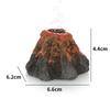 Decorazione Acquario Forma Vulcano Pietra a Bolle d'Aria Resina Pompa Ossigeno Anello Decorativo Pietra Piatto Acquario Pompa ad Aria