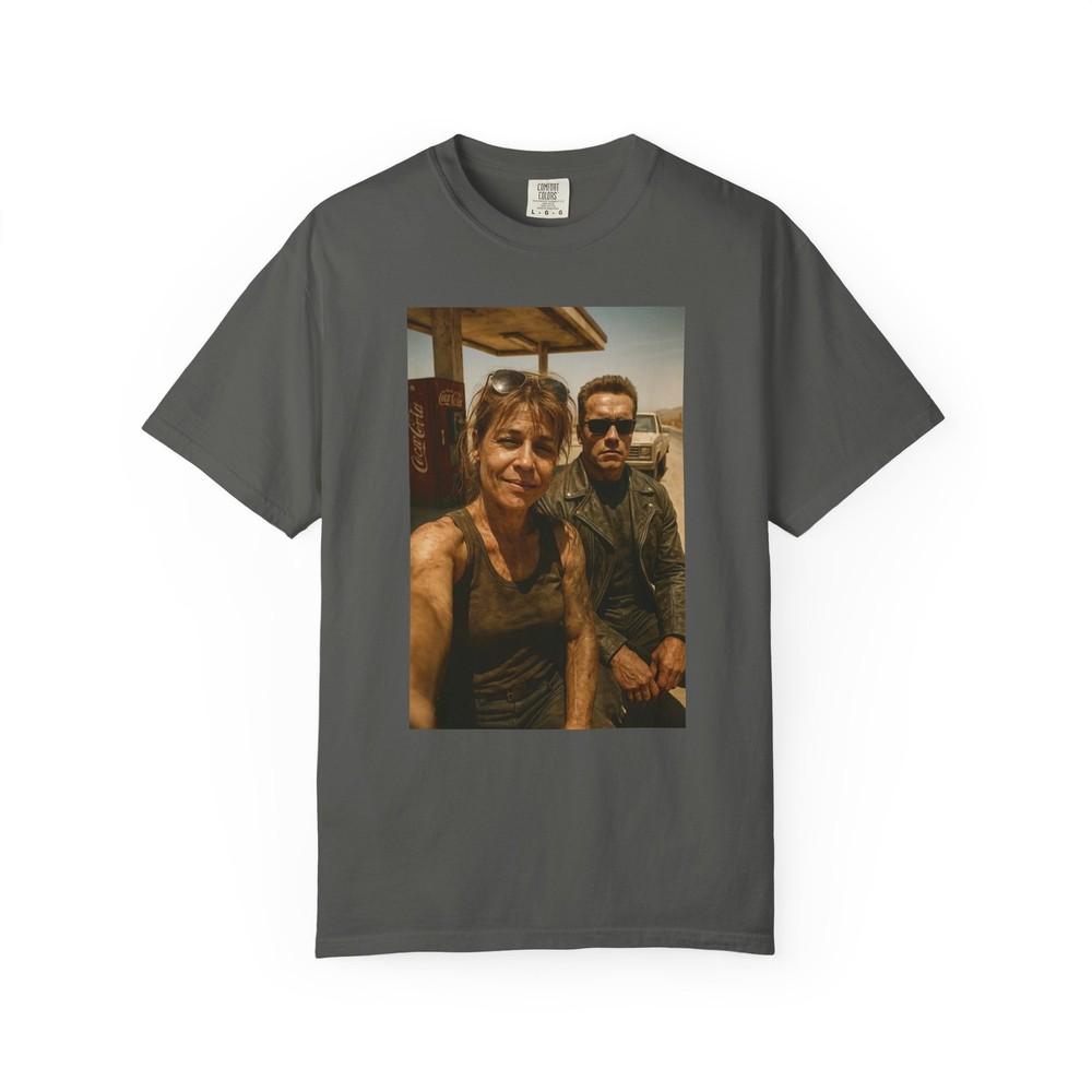 Terminator TShirt Arnold Schwarzenegger T800 Selfie Graphic Movie Tee S4XL Unisex T-Shirt S