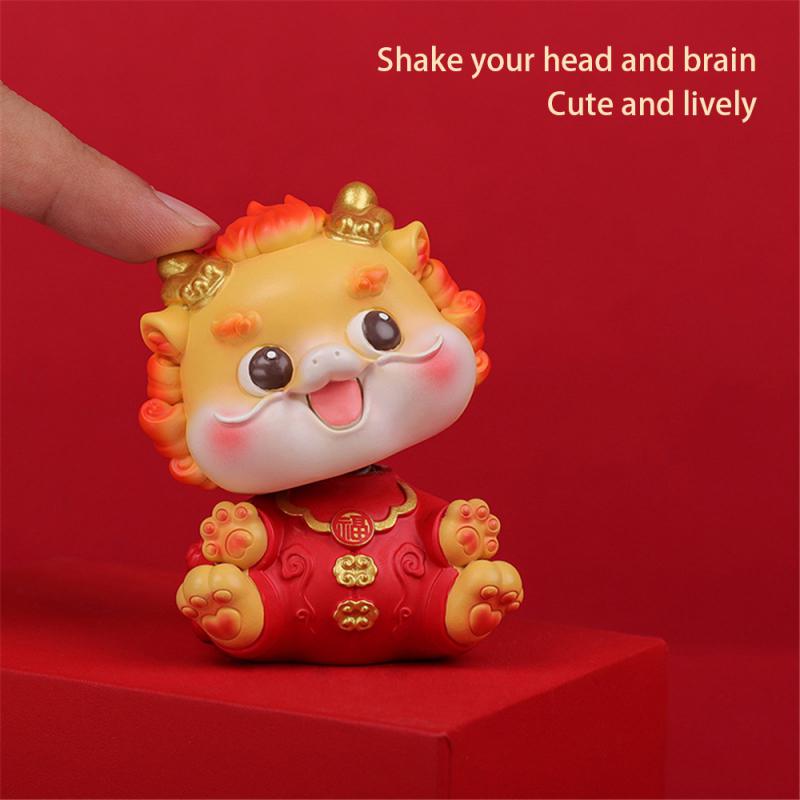 Niedliche Wackelkopffiguren Robuste Gemütliche Heimdekoration Tierkreiszeichen Einfach zu tragen Solide Dekorationsornamente Autoornamente