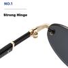 Frameless Punk Shades Street Style Y2K Eyewear Vintage Hip-Hop Sun Glasses  for Women