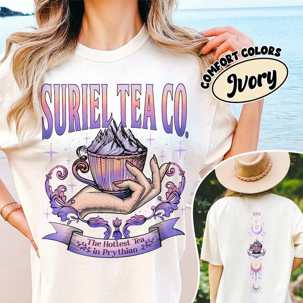 Women Casual Suriel Tea Co Comfort Unisex Tee For Fan Fantasy A Court of Thorns and Roses Funny Bookish Outfit Tee Streetwear S