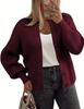 Women's Chunky Knit Long Sleeve Cardigan Sweater, Button-up, Round Neck, Autumn Fashion 2025, New Style.