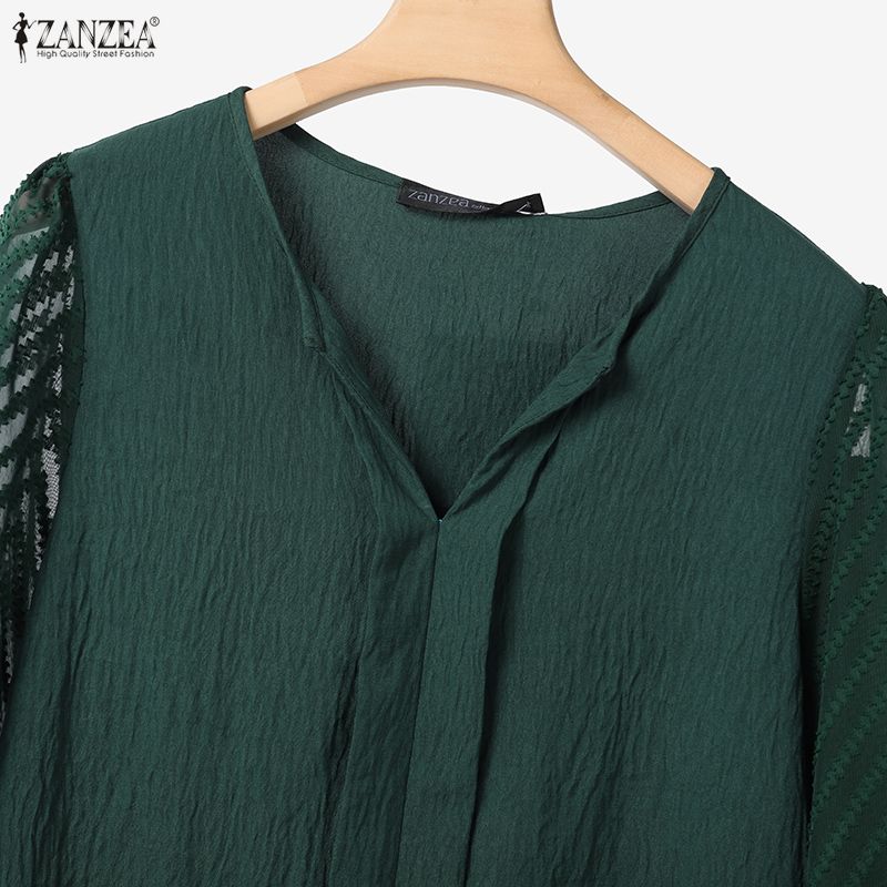 ZANZEA Women Long Sleeve Blouse and Pants Casual Two Piece Suit Sets