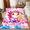 1 Stück Personalisierbare Namens-Axolotl-Fantasy-Kunstwerk-Themen-Fußmatte, Ideal für Wohnzimmer, Spielzimmer, Büro, Schlafzimmer, Büro-Fußmatte, Fußmatten für Zuhause