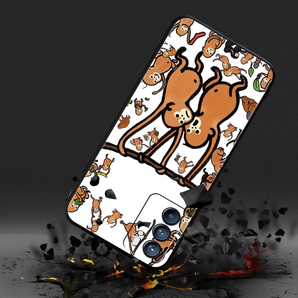 Monkey And Banana Phone Case For Oppo A17 A31 A54 A57 A78 A79 A98 Find X5 X6 Reno 6 7 8 10 11 12 13 F Pro 5G Soft TPU Cover Bags