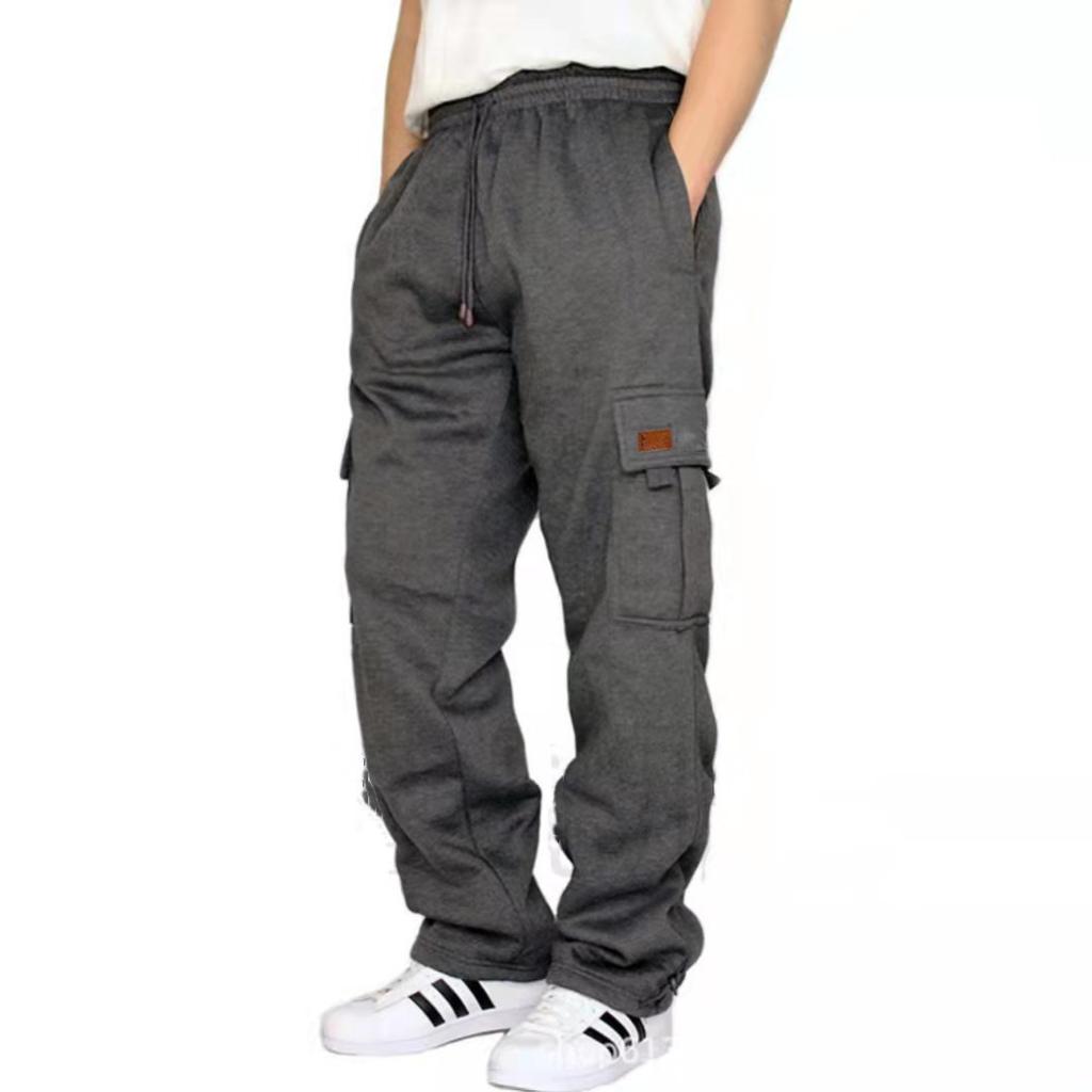 Men'S New Multi-Pocket Work Pants Sub-Trend Retro Casual Drawstring Pants Male