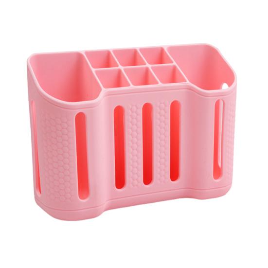 Wall-mounted Toothbrush Holder 8 Slots Bathroom Organizer Electric Toothbrush And Toothpaste Holder with Suction Cup for Bathroom Accessories