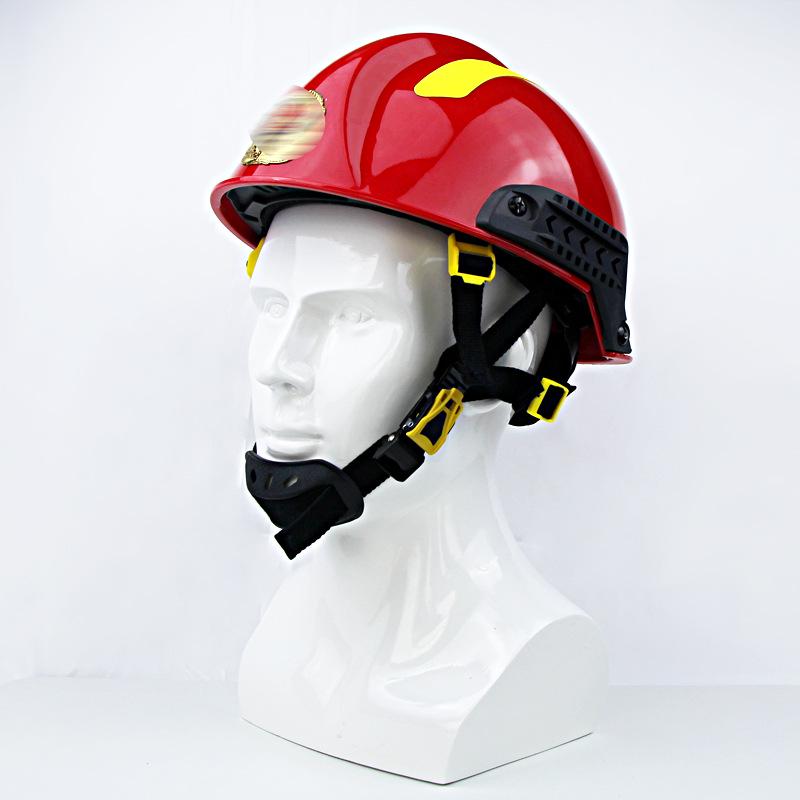 Red Anti-Collision Firefighting and Rescue Helmet - Model 17 Rescue Helmet A