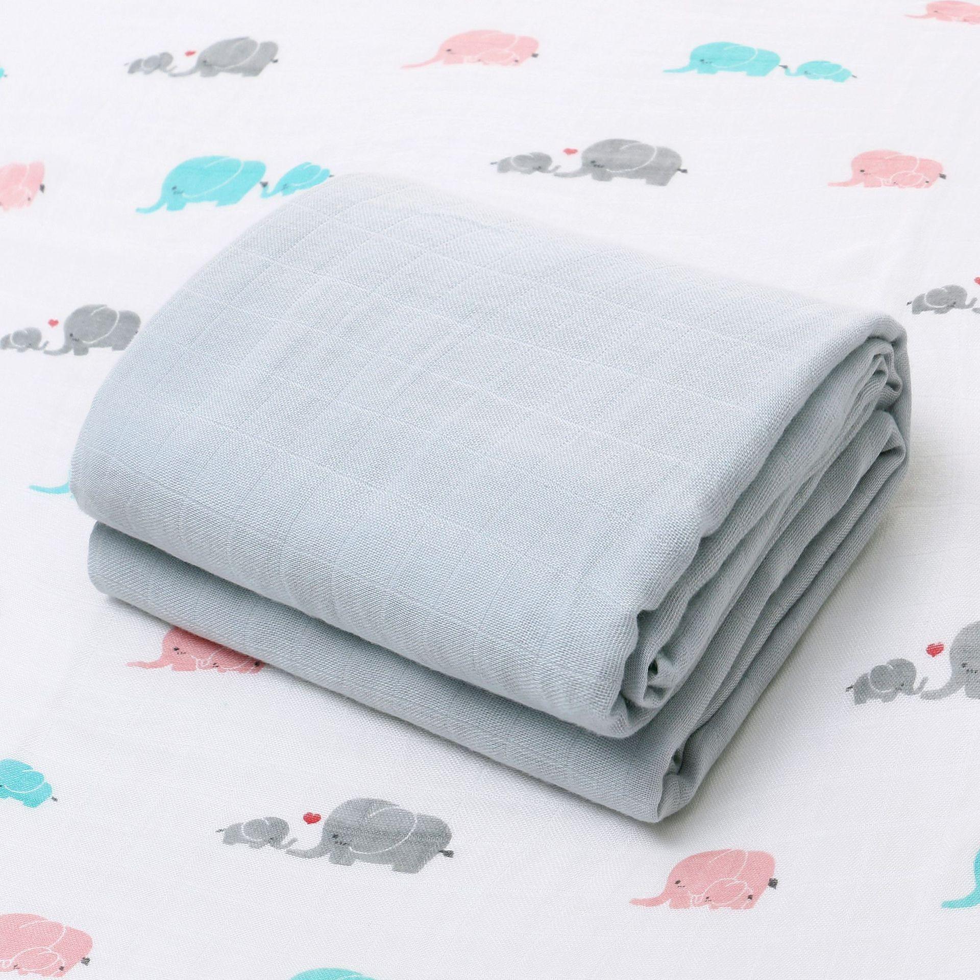 

Детское одеяло из бамбукового хлопка Gro-bag, однослойное, марлевое, обнимающее, новое, детское, из бамбукового хлопка, летнее, без флуоресценции 120*120 бледно-синий