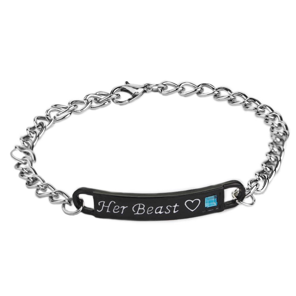 Stylish Letter Bracelet QUEEN/ KING Couple Style Bracelet Valentine's Day Gift