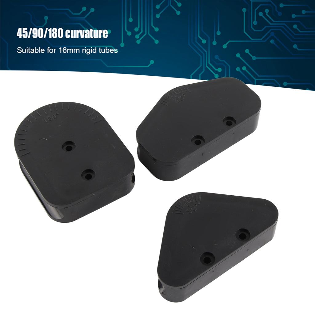 3Pcs 16mm OD 45 90 180 Degree Acrylic Hard Rigid Tube Bender Mould Tool Kit