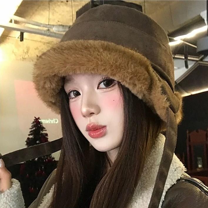 Suede thickened ear protectors, fisherman's hats, children's winter hats, wear more warm and cold-proof Lei Feng hats, baotou Mongolian hats