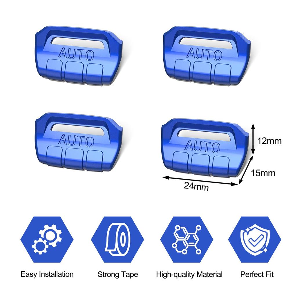 DIAMOOKY 4pcs Upgrade Window Switch Button Cover for Jeep Wrangler JL JLU 2018-2024 Gladiator