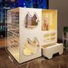 Super Large Free Space Cat Villa Indoor Cat Cage Integrated Litter Box One Room One Hall Style Cat Cabinet Home Pet House