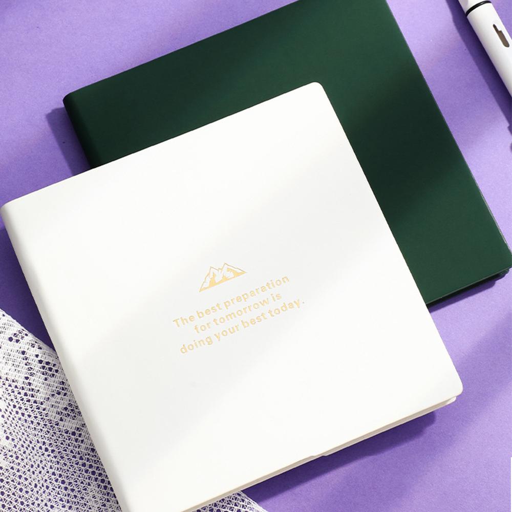 (Free logo engraving) Thickened 80 square notebooks, hand ledger with horizontal lines, diary for students, notepad for girls, simple travel journal