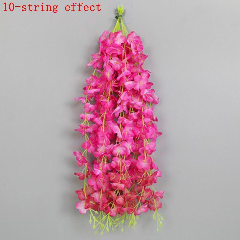 5/10/20Pcs 60cm Artificial Wisteria Hanging Flower Garland Silk Flower Vine for Wedding Party Home Garden Flower Wall Decor