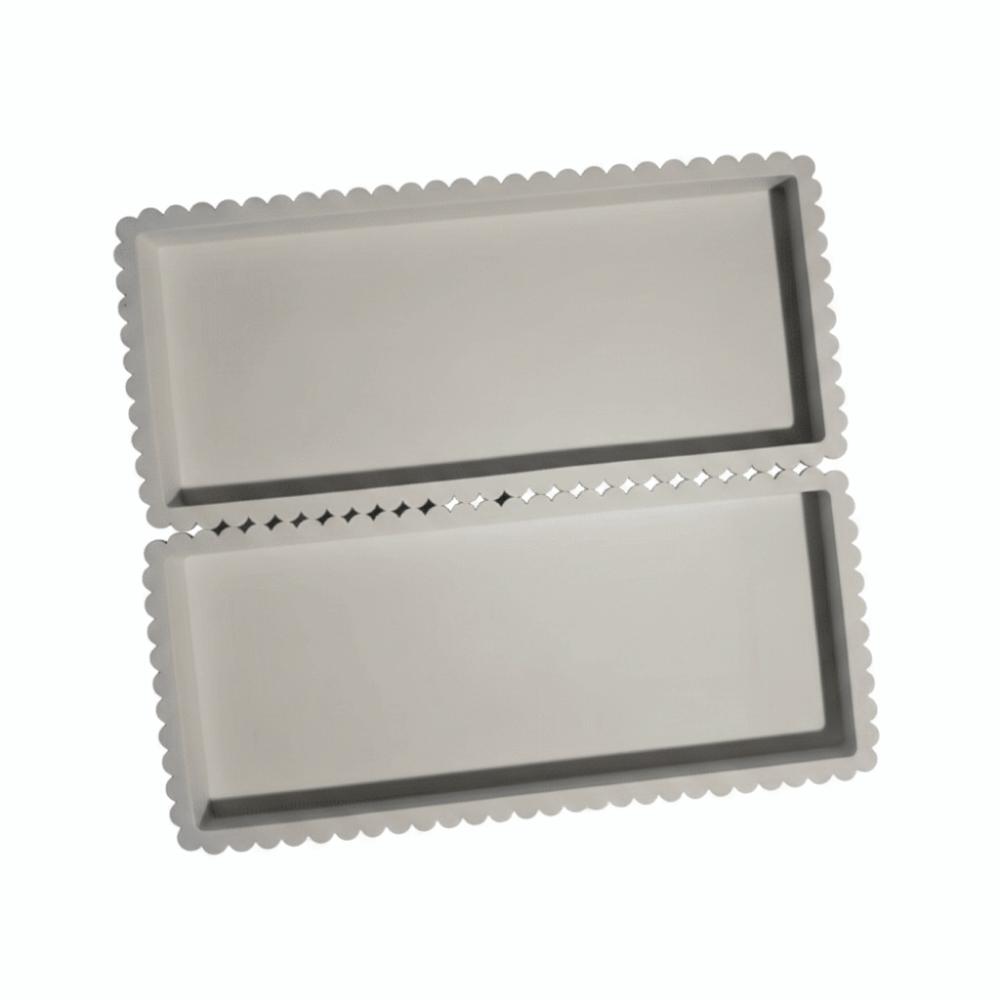 Serving Tray Silicone Candle Holder Tray Wavy Square Decorative Tray Multi-purpose Modern Table DecorationTrays Coffee Table