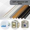 12mm*6mm PVC Self-adhesive Line Trim 1M Length Soft Line Photo Frame Border Imitation Gypsum Faux Embossed Decorative Edge Strip
