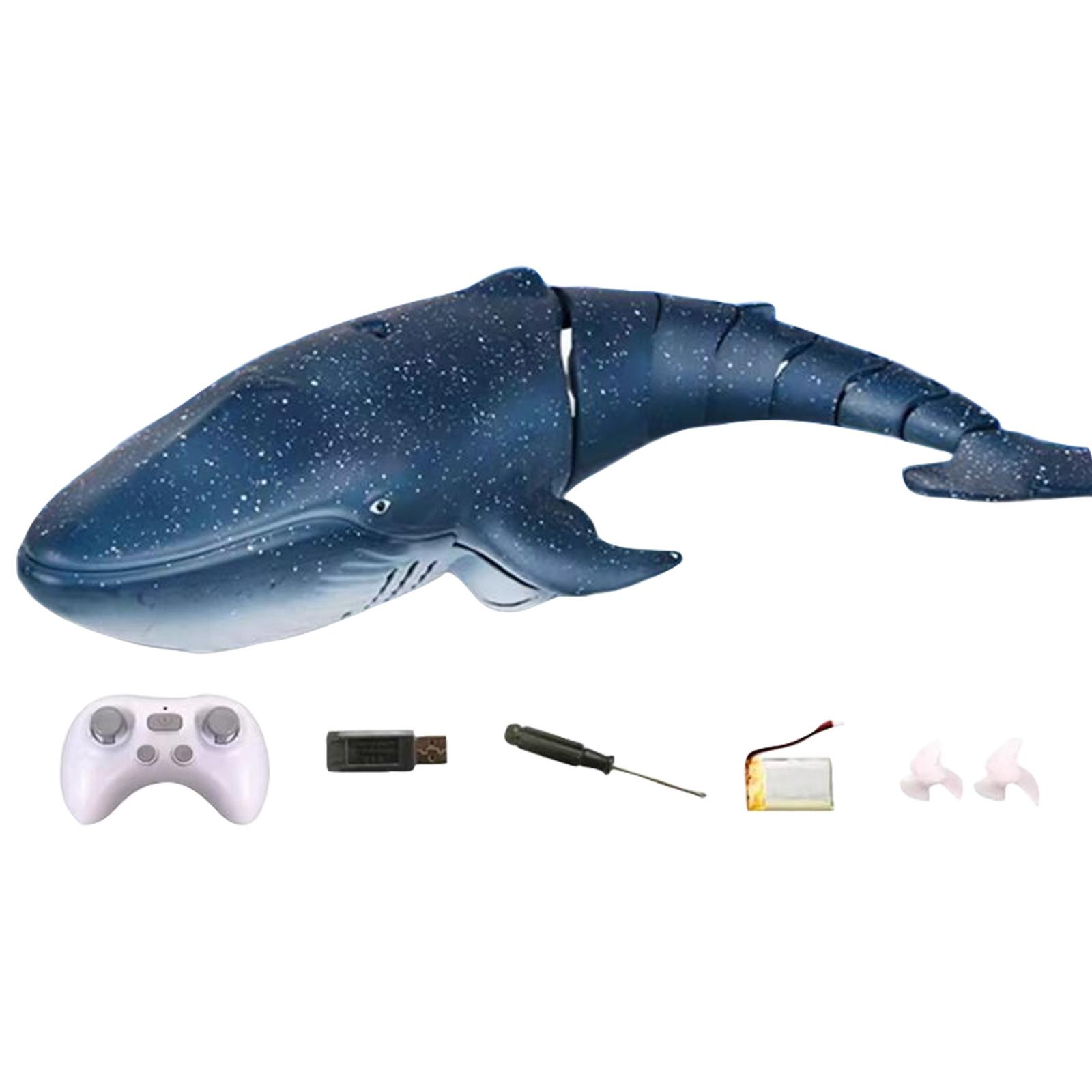 

Детская игрушка на радиоуправлении Голова кита Брызгает водой Электрическая качалка Игрушка для мальчика Подарок 1 шт., One Size синий