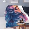 Buddha Yoga Blanket Flannel Sofa Throw Blanket Breathable Throw Blankets for Home Bedroom Travel Throws Bedspread Quilt