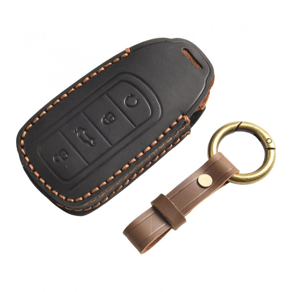 Autoschlüsselhülle 4 Tasten Schwarz Für Chery Omoda 5 Leder