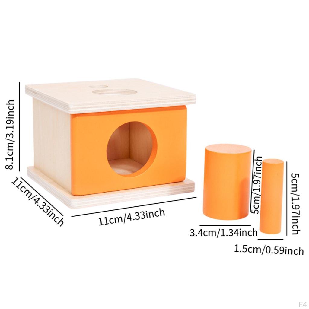 Object Permanence Box Coordination Training Fine Motor Skill Sensory Toy Wooden Block Early