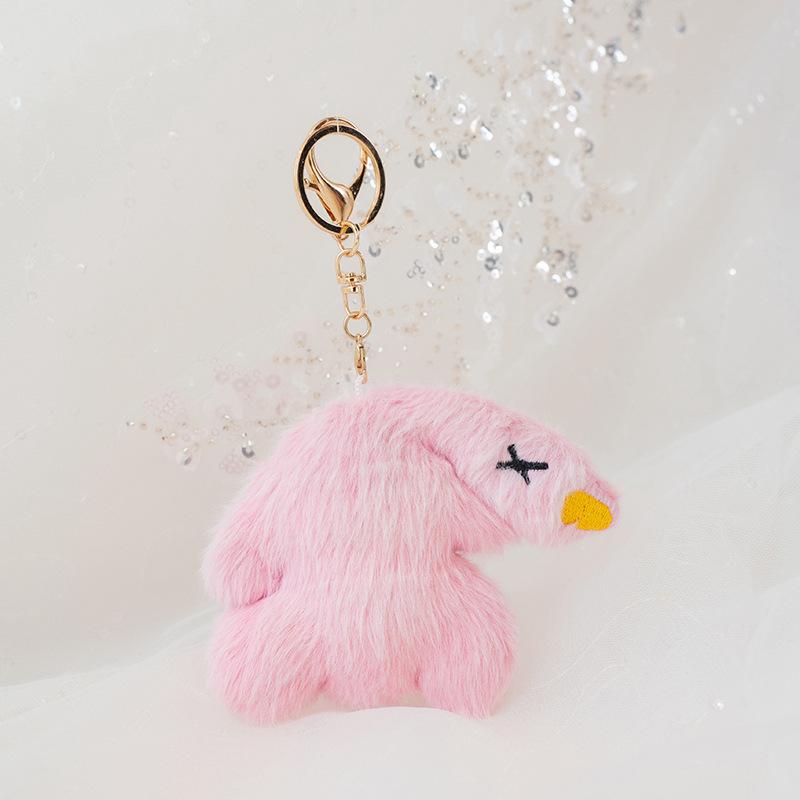 

Милая плюшевая игрушка с терморегулируемым изменением цвета, кукла-гусь, подвеска для школьного рюкзака студента, брелок для ключей для девочки, подвеска для сумки, аксессуары 12cm/0.02kg