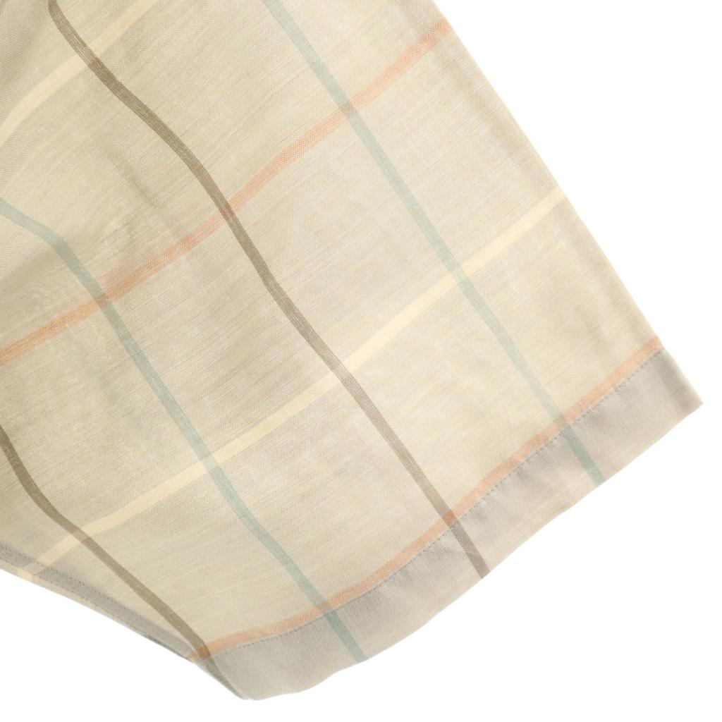 Burberrys 90s Linen Blend Old Check Pattern Short sleeve shirt L Gurege Men's Used